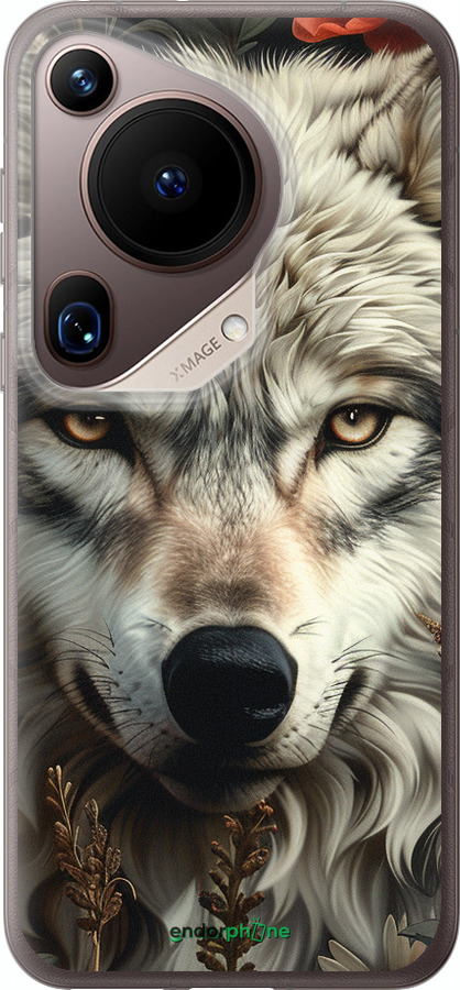 Силиконовый чехол Волчий взгляд для Huawei Pura 70 Ultra - 6066u-3704 изображение 