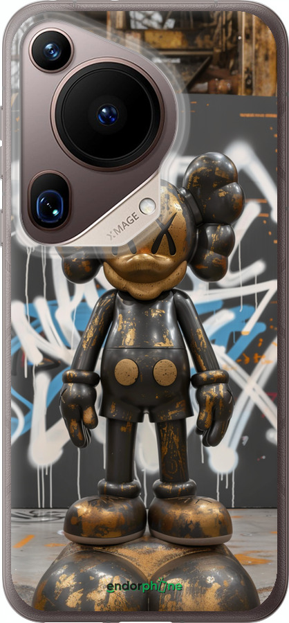 Силиконовый чехол Bronze kaws v3 для Huawei Pura 70 Ultra - 6099u-3704 изображение 
