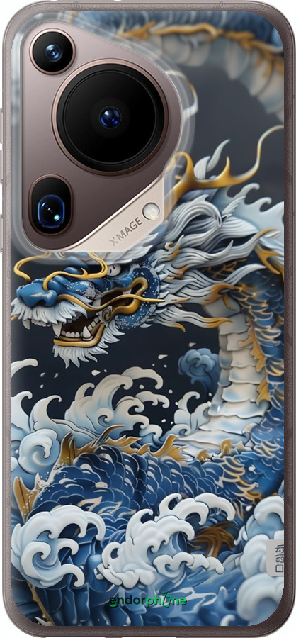 Силіконовий чехол Водяний дракон для Huawei Pura 70 Ultra - 6113u-3704 изображение 