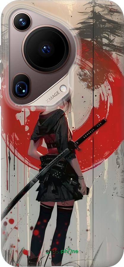 Силиконовый чехол Сумерки воина: Танец с катаной для Huawei Pura 70 Ultra - 6123u-3704 изображение 