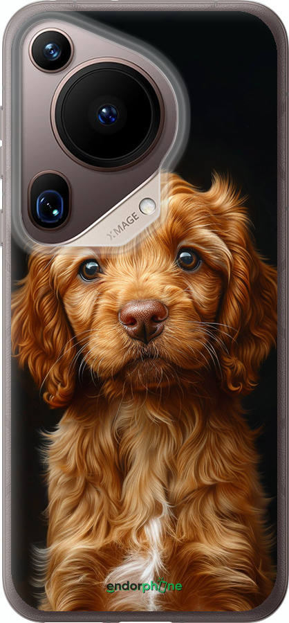Силиконовый чехол Cocker spaniel на черном фоне для Huawei Pura 70 Ultra - 6137u-3704 изображение 