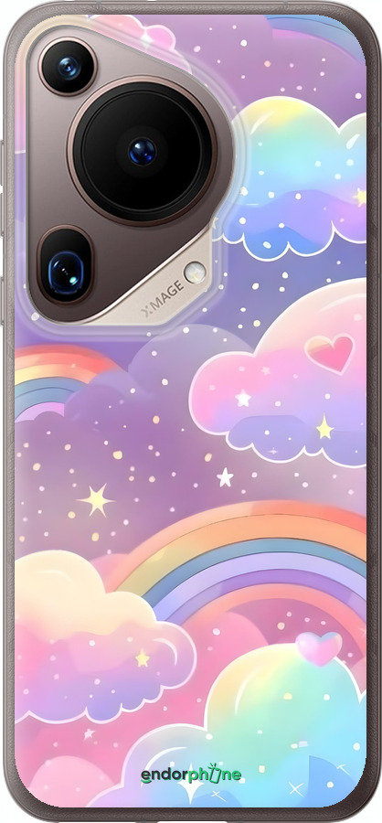 Силіконовий чехол Хмари та веселка для Huawei Pura 70 Ultra - 6312u-3704 изображение 