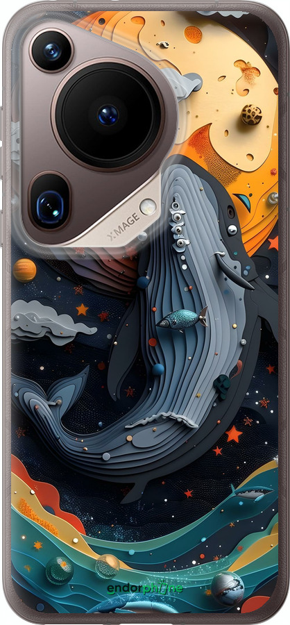 Силиконовый чехол Кит в космосе для Huawei Pura 70 Ultra - 6328u-3704 изображение 