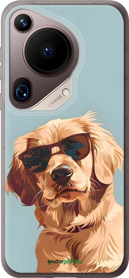Силіконовий чехол Пес в очках для Huawei Pura 70 Ultra - 6381u-3704 изображение 