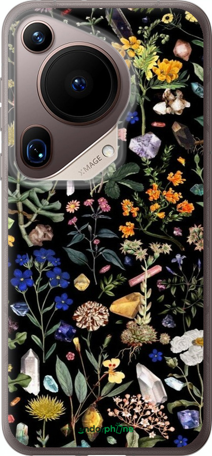 Силиконовый чехол С цветами для Huawei Pura 70 Ultra - 6422u-3704 изображение 