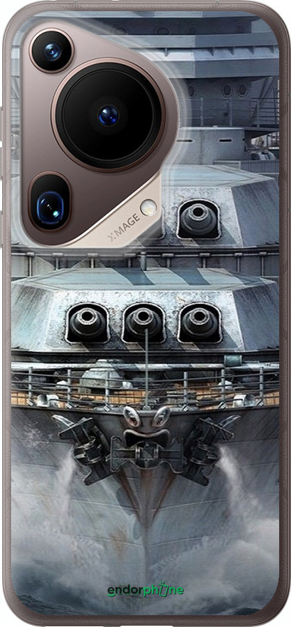 Силіконовий чехол Лінкор, world of tanks, wargaming, військовий корабель для Huawei Pura 70 Ultra - 6453u-3704 изображение 
