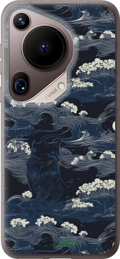 Силиконовый чехол Морская тематика в стиле арт-деко для Huawei Pura 70 Ultra - 6520u-3704 изображение 