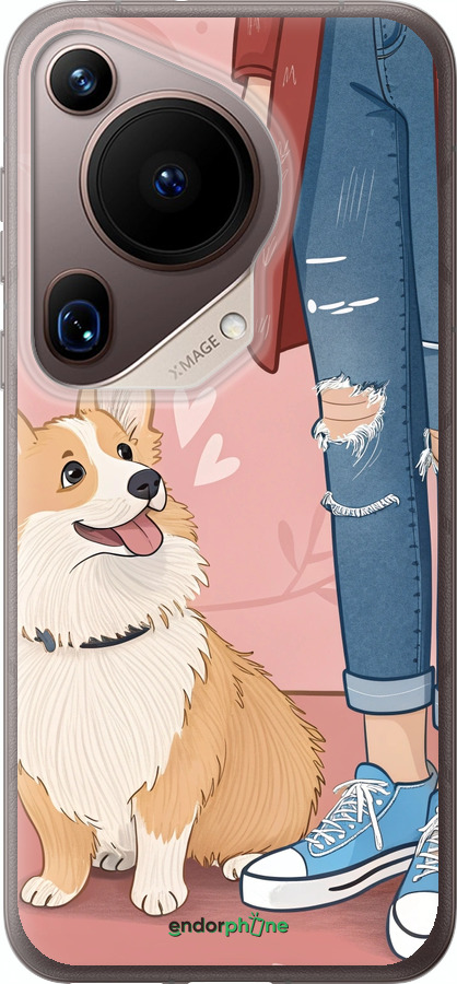 Силиконовый чехол Корги 3 для Huawei Pura 70 Ultra - 6707u-3704 изображение 
