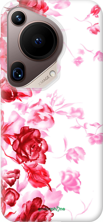 Силиконовый чехол Нарисованные розы для Huawei Pura 70 Ultra - 724u-3704 изображение 