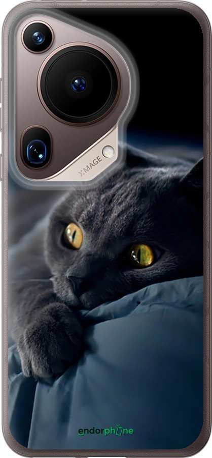 Силіконовий чехол Димчастий кіт для Huawei Pura 70 Ultra - 825u-3704 изображение 