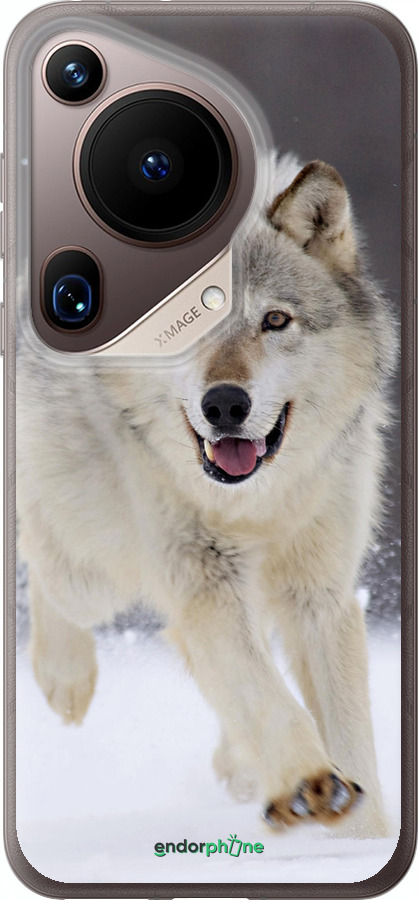 Силиконовый чехол Бегущий волк для Huawei Pura 70 Ultra - 826u-3704 изображение 