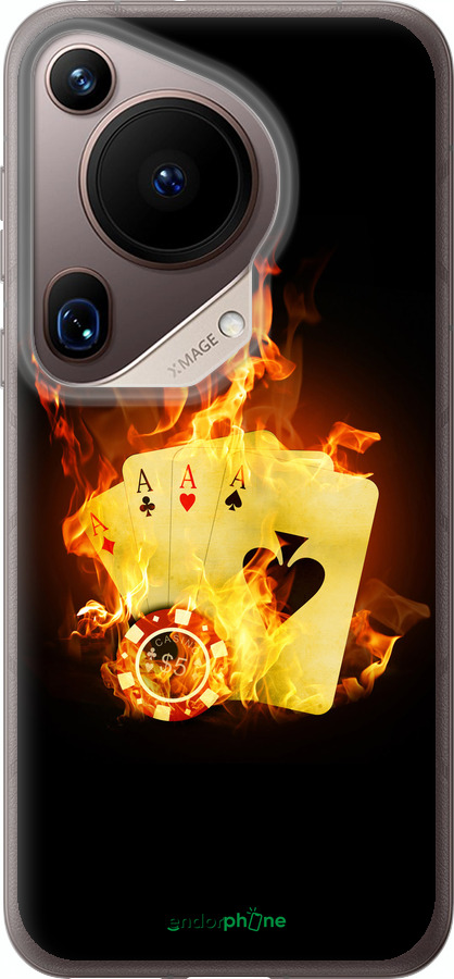 Силиконовый чехол Горящие карты для Huawei Pura 70 Ultra - 839u-3704 изображение 