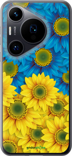 Силіконовий чохол 'Жовто-блакитні квіти ' для Huawei Pura 70 зображення 8