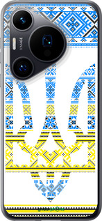 Силіконовий чехол Герб - вишиванка жовто-блакитна  для Huawei Pura 70 - 1197u-3703 изображение 