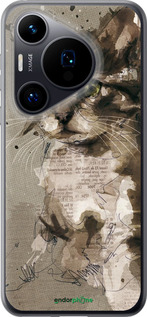 Силиконовый чехол Котёнок из пятен и линий для Huawei Pura 70 - 119u-3703 изображение 