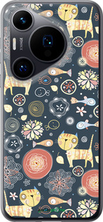 Силиконовый чехол Котята v4 для Huawei Pura 70 - 1224u-3703 изображение 