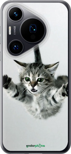 Силиконовый чехол Летящий котёнок для Huawei Pura 70 - 2322u-3703 изображение 