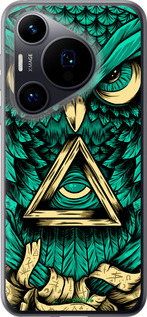 Силиконовый чехол Сова Арт-тату для Huawei Pura 70 - 3971u-3703 изображение 