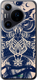 Силиконовый чехол Узорчатая сова для Huawei Pura 70 - 4000u-3703 изображение 