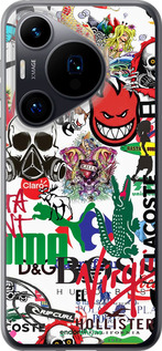 Силиконовый чехол Many different logos для Huawei Pura 70 - 4022u-3703 изображение 