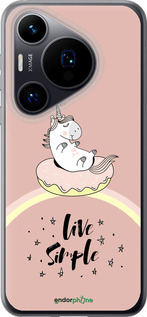 Силиконовый чехол Единорожка в пончике для Huawei Pura 70 - 4282u-3703 изображение 