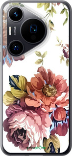 Силиконовый чехол Vintage flowers для Huawei Pura 70 - 4333u-3703 изображение 