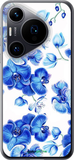 Силиконовый чехол Голубые орхидеи для Huawei Pura 70 - 4406u-3703 изображение 