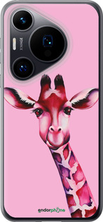Силиконовый чехол Розовая жирафа для Huawei Pura 70 - 4441u-3703 изображение 