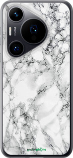 Силиконовый чехол Мрамор белый для Huawei Pura 70 - 4480u-3703 изображение 