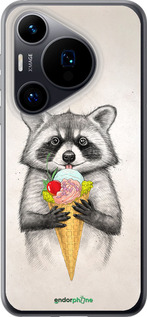 Силиконовый чехол Енотик с мороженым для Huawei Pura 70 - 4602u-3703 изображение 