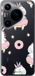 Силиконовый чехол Единорожки для Huawei Pura 70 - 4659u-3703 изображение 