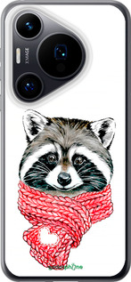 Силиконовый чехол Енот в шарфе для Huawei Pura 70 - 4688u-3703 изображение 