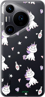 Силиконовый чехол Единорожка v2 для Huawei Pura 70 - 4703u-3703 изображение 