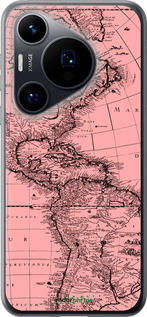 Силиконовый чехол Карта для Huawei Pura 70 - 4794u-3703 изображение 