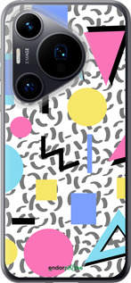 Силиконовый чехол Color shapes для Huawei Pura 70 - 4893u-3703 изображение 