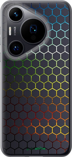 Силиконовый чехол Переливающиеся соты для Huawei Pura 70 - 498u-3703 изображение 