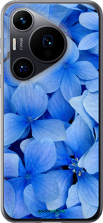 Силиконовый чехол Синие цветы для Huawei Pura 70 - 526u-3703 изображение 
