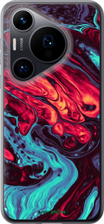 Силиконовый чехол Синяя красная абстакция для Huawei Pura 70 - 5339u-3703 изображение 