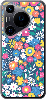 Силиконовый чехол Цветочный фон v4 для Huawei Pura 70 - 5494u-3703 изображение 