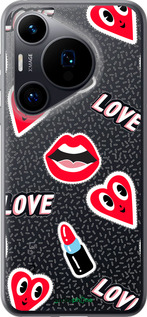 Силиконовый чехол Стикеры v3 для Huawei Pura 70 - 5502u-3703 изображение 