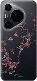 Силиконовый чехол Сакура v2 для Huawei Pura 70 - 5538u-3703 изображение 