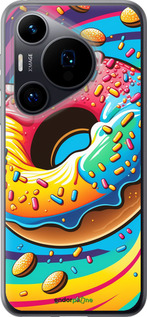 Силиконовый чехол Пончик радуга для Huawei Pura 70 - 5584u-3703 изображение 