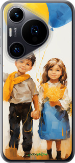 Силиконовый чехол Дети с шариками для Huawei Pura 70 - 5659u-3703 изображение 
