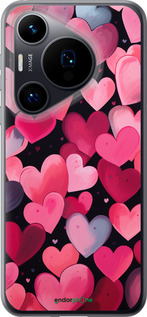 Силиконовый чехол Сердечки 4 для Huawei Pura 70 - 5662u-3703 изображение 