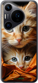 Силиконовый чехол Котики 2 для Huawei Pura 70 - 5664u-3703 изображение 