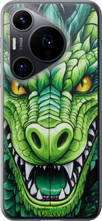 Силиконовый чехол Зелёный дракон для Huawei Pura 70 - 5816u-3703 изображение 