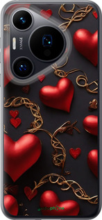 Силиконовый чехол Сердечки для Huawei Pura 70 - 5831u-3703 изображение 