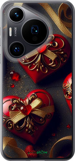 Силиконовый чехол Сердечки v4 для Huawei Pura 70 - 5834u-3703 изображение 