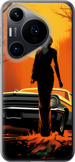 Силиконовый чехол Чехол для телефона Девушка возле автомобиля для Huawei Pura 70 - 5946u-3703 изображение 