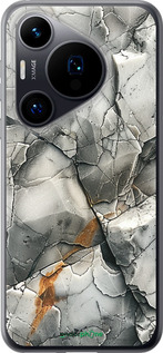 Силиконовый чехол Серый мрамор для Huawei Pura 70 - 6041u-3703 изображение 